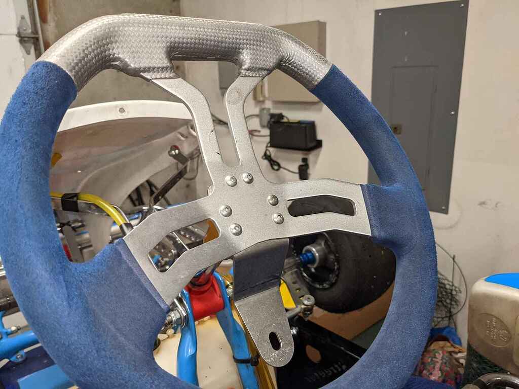 OTK AIM Mychron 5 Steering Wheel Black 6 Bolt Fixing for OTK Tony Kart Go Kart 