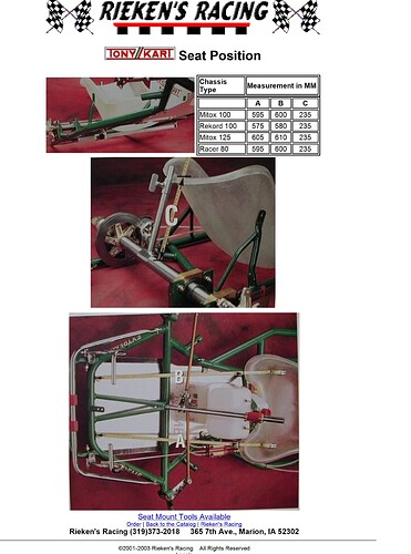 OTK Mitox Seat position