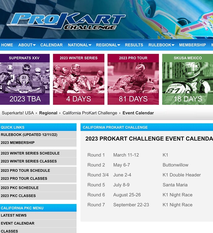 Looking for latest news on K1 Circuit opening in Winchester, CAk